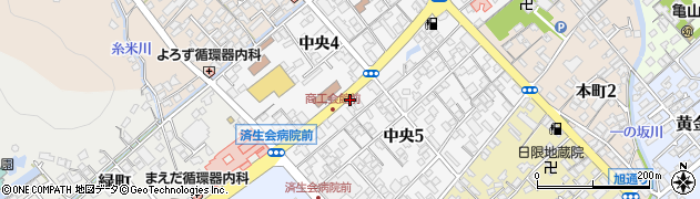 山口県山口市中央周辺の地図