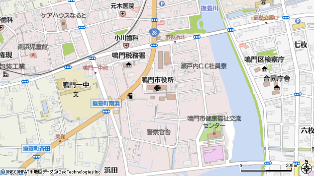 〒772-0000 徳島県鳴門市（以下に掲載がない場合）の地図