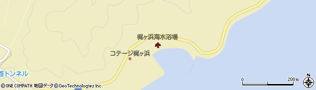 梶ヶ浜海水浴場周辺の地図