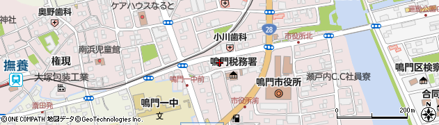 徳島県鳴門市撫養町南浜東浜周辺の地図