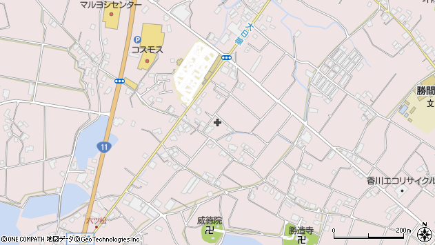 〒767-0011 香川県三豊市高瀬町下勝間の地図