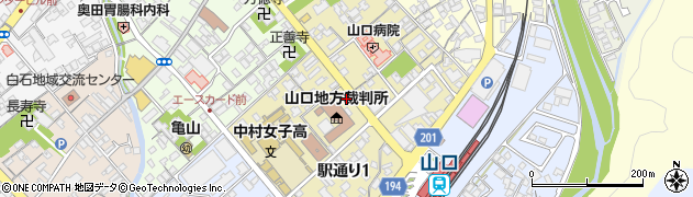 山口県山口市駅通り周辺の地図