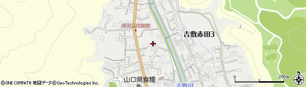 山口県山口市吉敷赤田周辺の地図