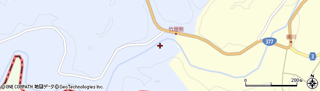 竹屋敷周辺の地図