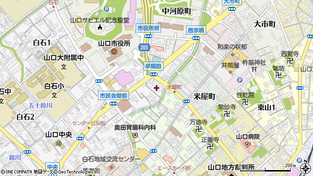 〒753-0074 山口県山口市中央の地図