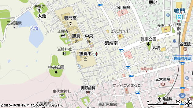 〒772-0002 徳島県鳴門市撫養町斎田の地図