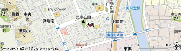 徳島県鳴門市撫養町斎田（大堤）周辺の地図