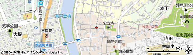 徳島県鳴門市撫養町林崎（北殿町）周辺の地図