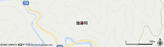 奈良県吉野郡野迫川村池津川周辺の地図