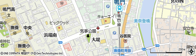 鳴門駅西周辺の地図
