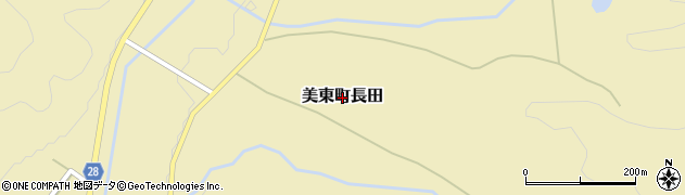 山口県美祢市美東町長田周辺の地図