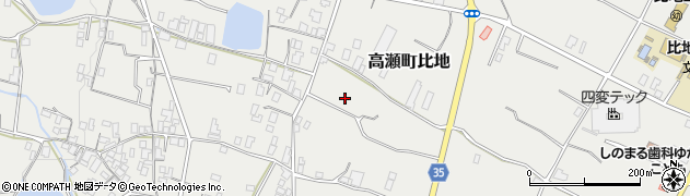 香川県三豊市高瀬町比地周辺の地図