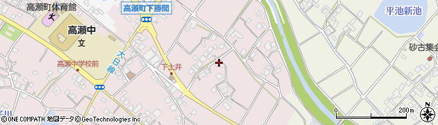 香川県三豊市高瀬町下勝間205周辺の地図