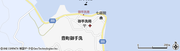 御手洗　昭和館周辺の地図