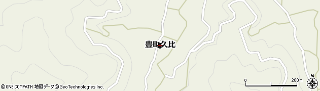 広島県呉市豊町久比周辺の地図