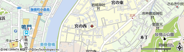 徳島県鳴門市撫養町北浜周辺の地図