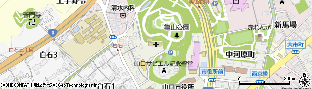 山口天使幼稚園周辺の地図