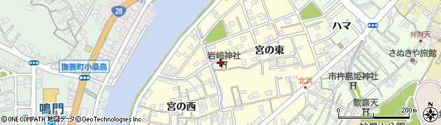徳島県鳴門市撫養町北浜宮の東97周辺の地図