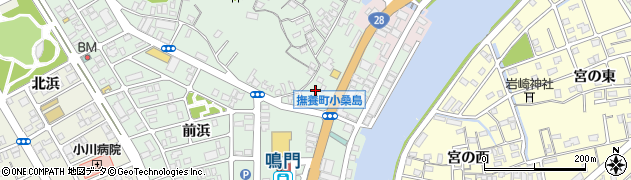 徳島県鳴門市撫養町小桑島前組周辺の地図