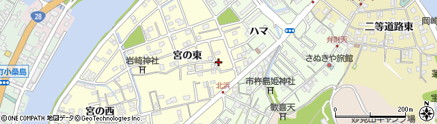 徳島県鳴門市撫養町北浜宮の東161周辺の地図