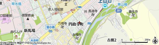 山口県山口市円政寺町周辺の地図