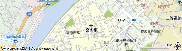 徳島県鳴門市撫養町北浜宮の東135周辺の地図