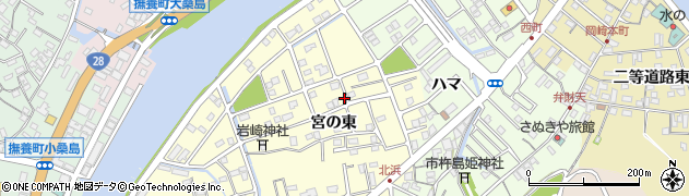 徳島県鳴門市撫養町北浜宮の東129周辺の地図