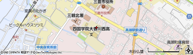 香川西高等学校　白百合寮周辺の地図
