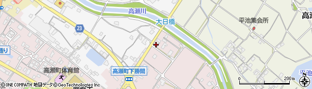 香川県三豊市高瀬町下勝間79周辺の地図