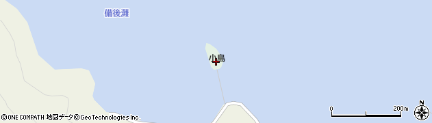 愛媛県上島町（越智郡）魚島（小島）周辺の地図