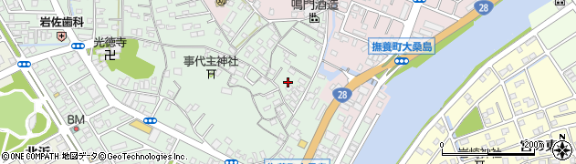 徳島県鳴門市撫養町小桑島日向谷83周辺の地図