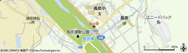 長炭橋周辺の地図