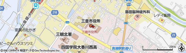 三豊市教育委員会　生涯学習課周辺の地図