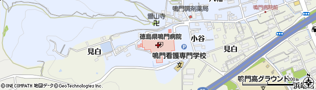徳島県鳴門病院周辺の地図