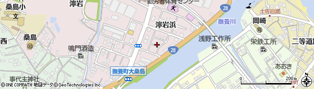 徳島県鳴門市撫養町大桑島濘岩浜18周辺の地図