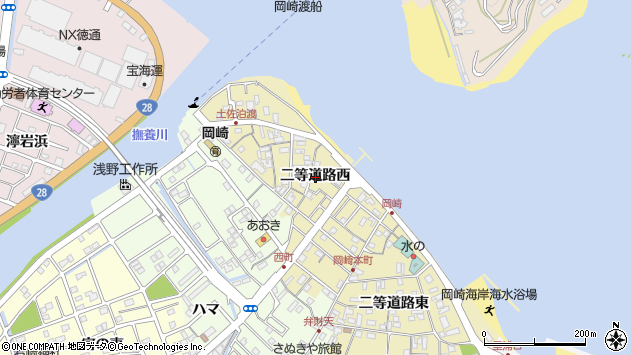 〒772-0013 徳島県鳴門市撫養町岡崎の地図