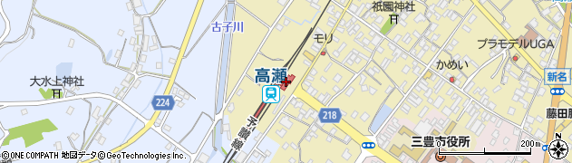 高瀬駅周辺の地図