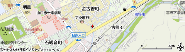 山口金古曽郵便局周辺の地図