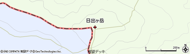 大台ケ原山周辺の地図