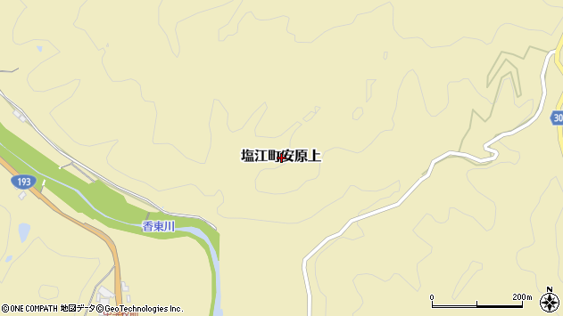 〒761-1611 香川県高松市塩江町安原上の地図