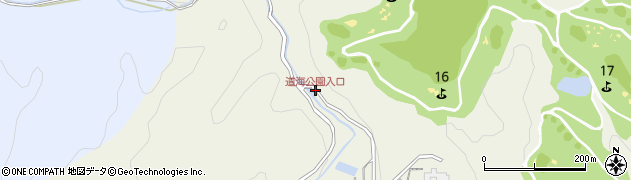 道海公園入口周辺の地図
