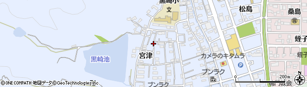 徳島県鳴門市撫養町黒崎（宮津）周辺の地図