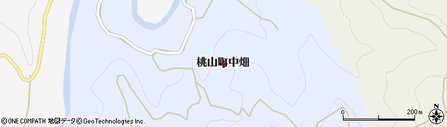 和歌山県紀の川市桃山町中畑周辺の地図