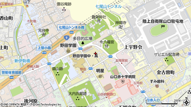 〒753-0094 山口県山口市野田の地図