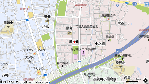 〒772-0011 徳島県鳴門市撫養町大桑島の地図