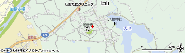 和歌山県海南市七山319周辺の地図