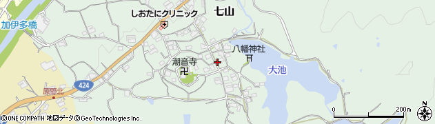 和歌山県海南市七山389周辺の地図