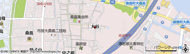 徳島県鳴門市撫養町大桑島（大谷）周辺の地図