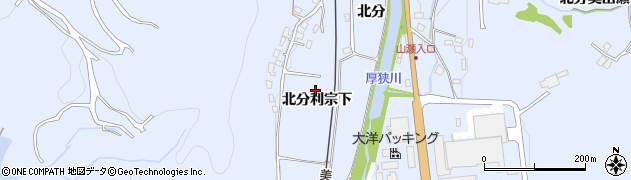山口県美祢市大嶺町（北分利宗下）周辺の地図