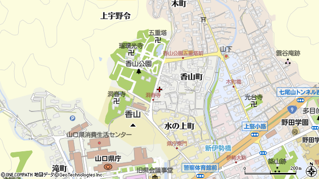 〒753-0081 山口県山口市香山町の地図